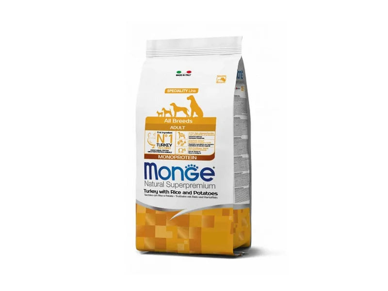 monge all breed adult monoprotein tacchino riso e patate