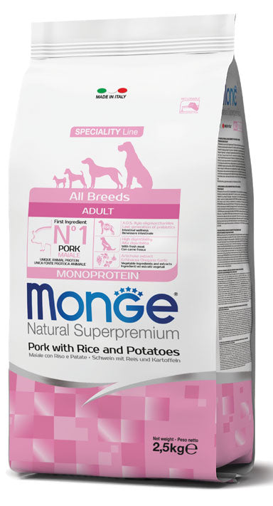 monge adult monoproteico maiale riso patate