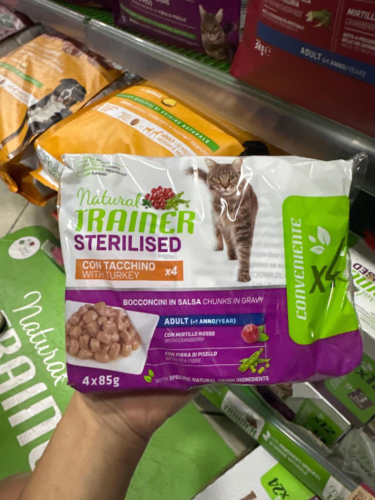 Natural Trainer Cat Sterilised multipack 4 x 85 gr