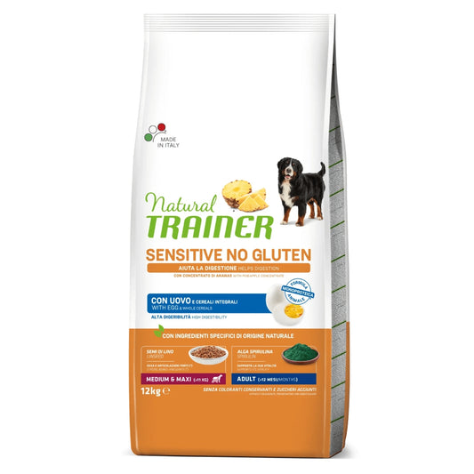 natural trainer adult medium/maxi con uovo e cereali integrali