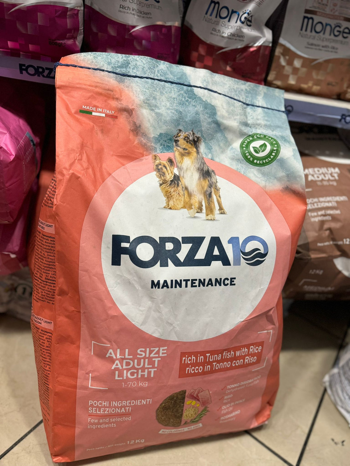 Forza10 Maintenance Light All Breeds con Tonno e Riso Crocchette cane