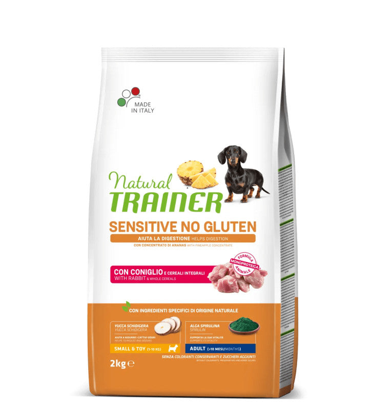 natural trainer adult mini con coniglio e cereali integrali